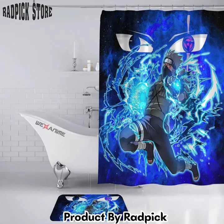 Kakashi hatake combo bathroom mats set  shower curtain   rp0202818